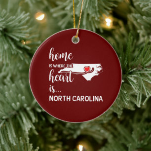 Décoration En Céramique North Carolina Home est le coeur