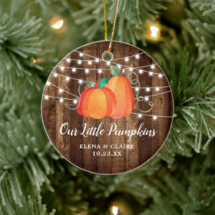 Décoration En Céramique Nos Petits Citrouilles Personnalisés Bébés d'autom