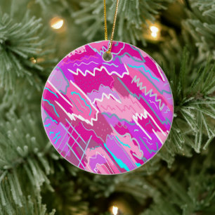 Décoration En Céramique Nostalgie des années 90 Pop Art en Magenta