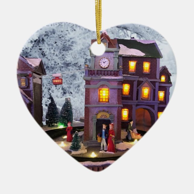 Décoration En Céramique Nostalgique Village ancien (Devant)