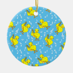 Décoration En Céramique Notes de musique Trombone Chick