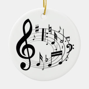 Décoration En Céramique Notes musicales