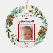 Notre 1er Noël En Grand-Parents Nom de l'enfant Ph