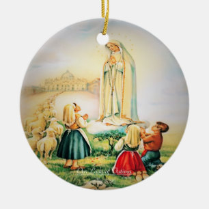 Décoration En Céramique Notre-Dame de Fatima 1917