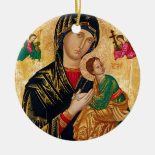 Décoration En Céramique Notre Dame de l'aide perpétuelle icône Vierge Mari