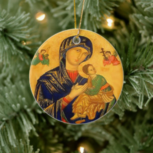 Décoration En Céramique Notre mère de l'aide perpétuelle