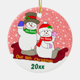 Décoration En Céramique Notre nième Noël