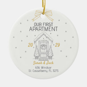 Décoration En Céramique Notre Premier Appartement Année et Noms Personnali