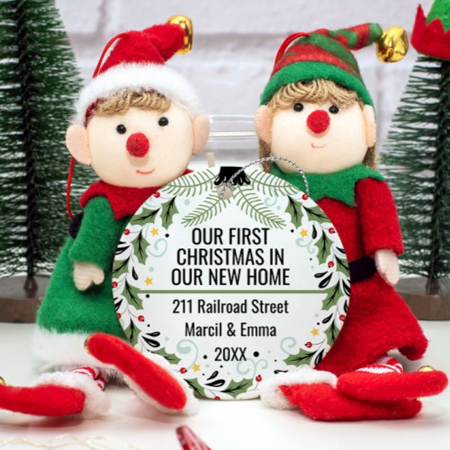 Décoration En Céramique Notre Premier Noël Dans Notre Nouvelle Maison 2023 (Créateur téléchargé)