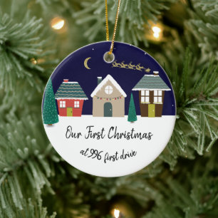 Décoration En Céramique notre premier Noël dans notre nouvelle rue de mai