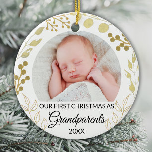 Décoration En Céramique Notre premier Noël en tant que grands-parents Phot