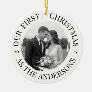 Décoration En Céramique Notre premier Noël en tant que Mr & Mrs.