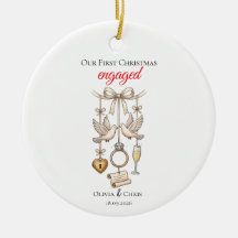 Notre Premier Noël Fiancé Bague Mignonne Date Colo