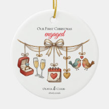 Notre Premier Noël Fiancé Bague Mignonne Date Oise