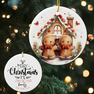 Décoration En Céramique Notre premier Noël Mr & Mrs Classic Ginger Pain