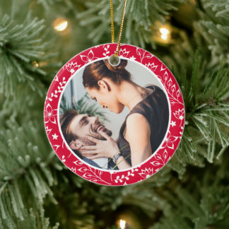 Décoration En Céramique Notre premier Noël | Photo personnalisée |