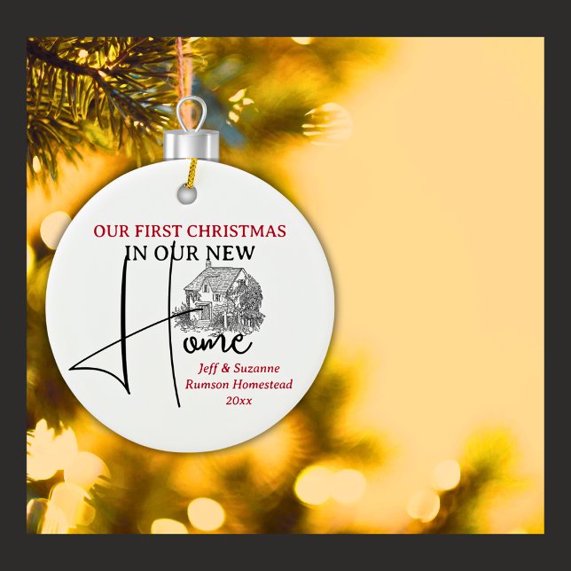 Décoration En Céramique Notre première maison de Noël (Créateur téléchargé)