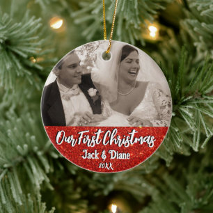 Décoration En Céramique Notre première photo personnalisée pour les nouvea