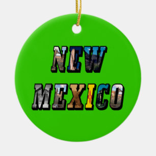Décoration En Céramique Nouveau-Mexique, USA Texte