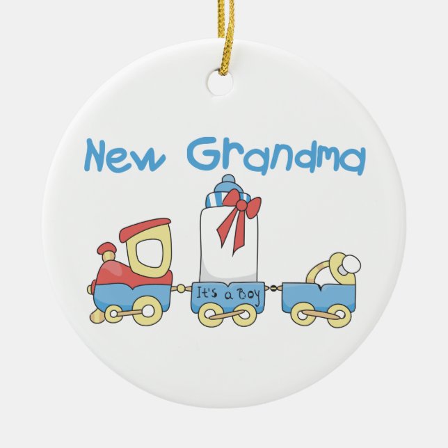 Décoration En Céramique Nouveaux cadeaux de Grand-maman-Train (Devant)