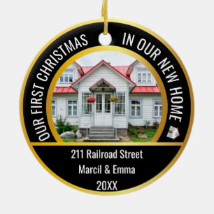 Décoration En Céramique nouvelle maison personnalisée noël 2022 avec 2 pho