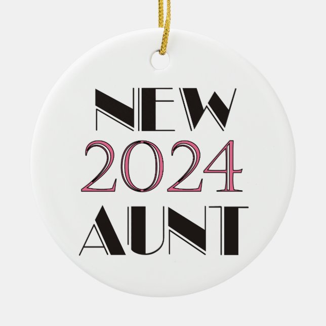 Décoration En Céramique Nouvelle Tante Ornament 2024 (Devant)