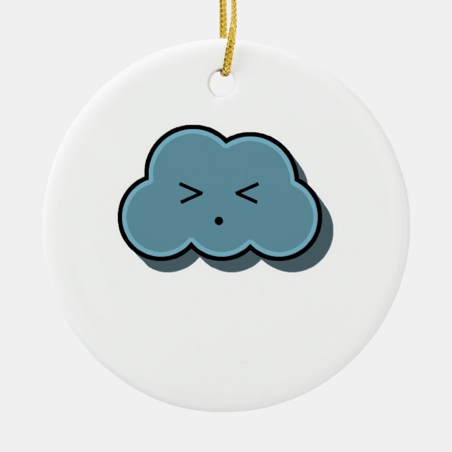 Décoration En Céramique Nuage de pluie trouve soulagement (Devant)