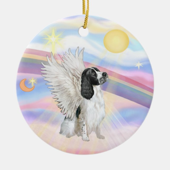 Décoration En Céramique Nuages - Anglais Springer Spaniel (Devant)