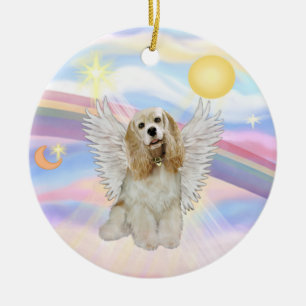 Décoration En Céramique Nuages - Cocker Spaniel (fauve)