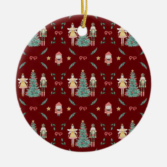 Décoration En Céramique Nutcracker Ballerina cadeaux de Noël (Devant)