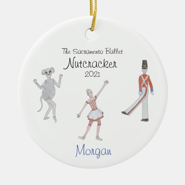 Décoration En Céramique Nutcracker Keepsaké Ornament (personnalisé) (Devant)