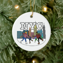 Décoration En Céramique NYC Patinage sur glace