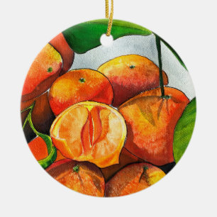 Décoration En Céramique Oaquarelle mandarine