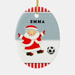 Décoration En Céramique Objet de collection de Noël pour foot féminin