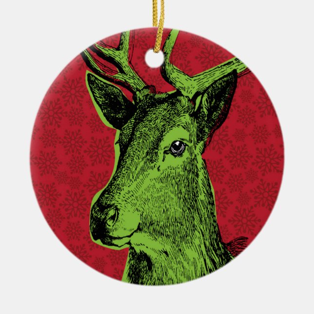 Décoration En Céramique Oh Deer Christmas Orament (Devant)