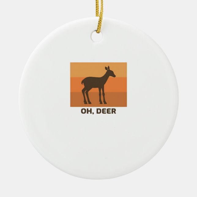 Décoration En Céramique Oh Deer Classic Simple Design (Devant)