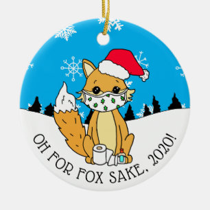 Décoration En Céramique Oh pour Fox Sake, 2020, Bonne année drôle
