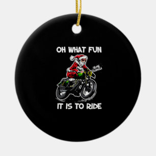 Décoration En Céramique Oh Quel Amusement C'Est De Circuler Moto Noël Paj