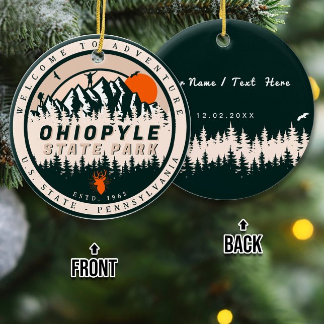 Décoration En Céramique Ohiopyle State Park Pennsylvania Hike Souvenirs (Créateur téléchargé)