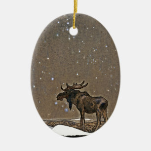 Décoration En Céramique Oie dans la neige