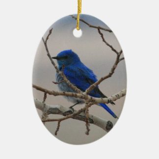 Décoration En Céramique Oiseau bleu de montagne