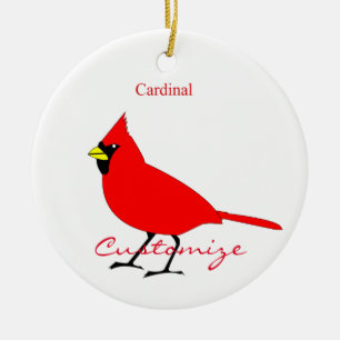 Décoration En Céramique Oiseau cardinal rouge Thunder_Cove