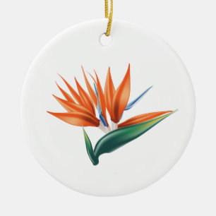 Décoration En Céramique Oiseau de paradis, fleur exotique strelitzia