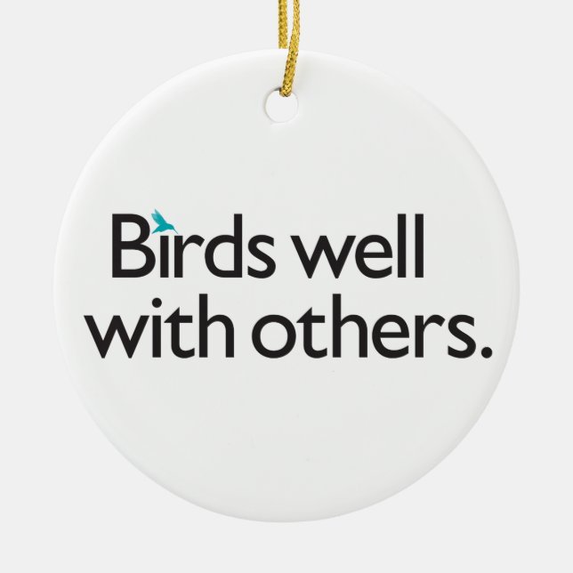 Décoration En Céramique Oiseaux bien avec d'autres (Devant)