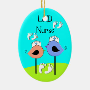 Décoration En Céramique Oiseaux d'infirmière d'infirmière de travail et