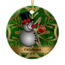 Oklahoma State Christmas Orament