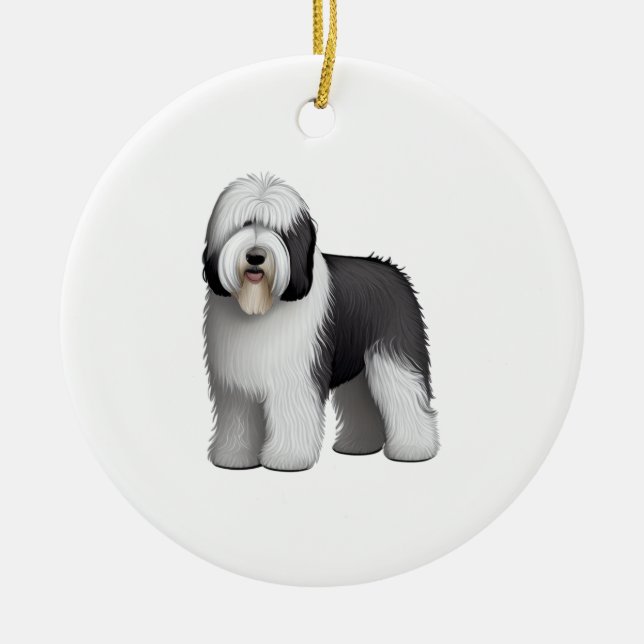 Décoration En Céramique Old English Sheepdog 10 (Devant)
