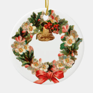 Décoration En Céramique Old-fashioned Christmas, Christmas wreath