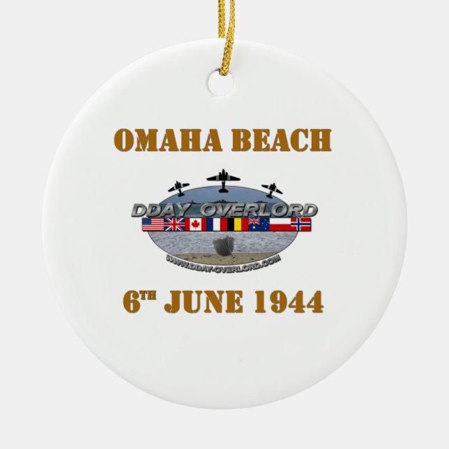 Décoration En Céramique Omaha Beach 6th June 1944 (Devant)