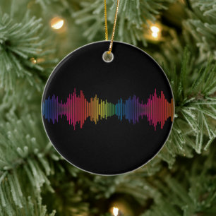 Décoration En Céramique Onde sonore colorée